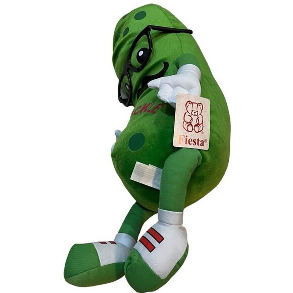 Fiesta Mr. Pickle Stuffed Plush Toy Green NWT pet free smoke free home - Picture 3 of 11